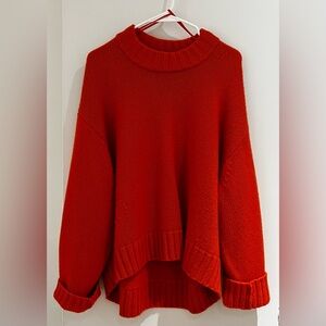 COS Vibrant Orange Cowl Neck Sweater